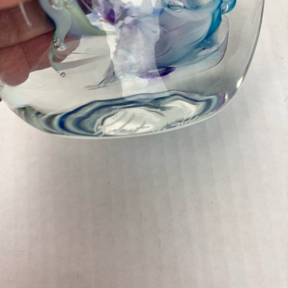 Robert L Harmon-Art Glass Studio small blown vase/paperweight-signed-abstract - Picture 7 of 10